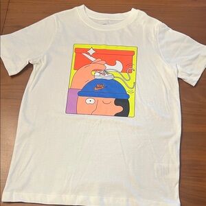 Nike White Tee with Colorful Graphic